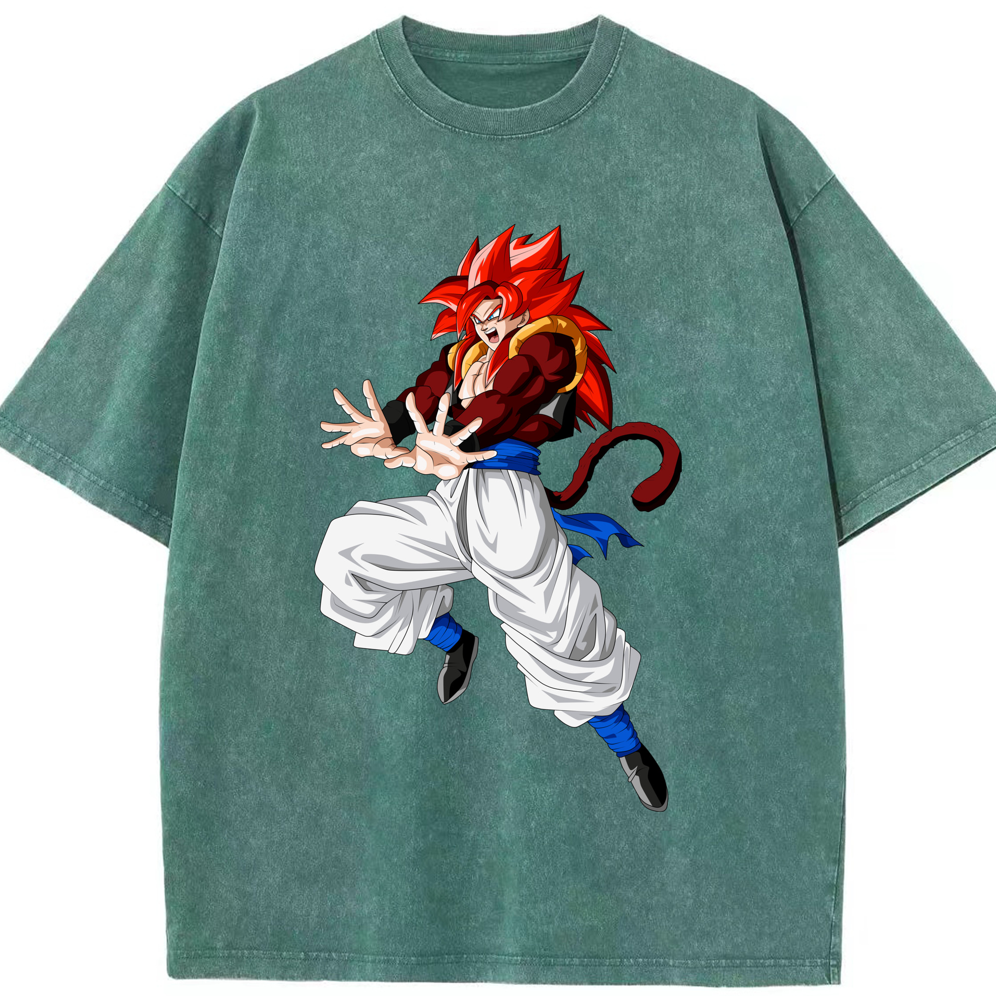（画像用） ドラゴンボール 孫悟空（そん ごくう）Son Goku カカロット DRAGON BALL Kakarotto 綿100% ヴィンテージ風 半袖Tシャツ（フロントプリント）
